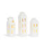 Ceramic LED Lighted Townhouses, Set of 3