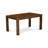 7 Piece Dining Table Set Consist of a Rectangle Rustic Wood Kitchen Table and 6 Grey Linen Fabric Upholstered Parson Chairs, 36x60 Inch, Natural Walnut-1479037467-1479037446-1479037445