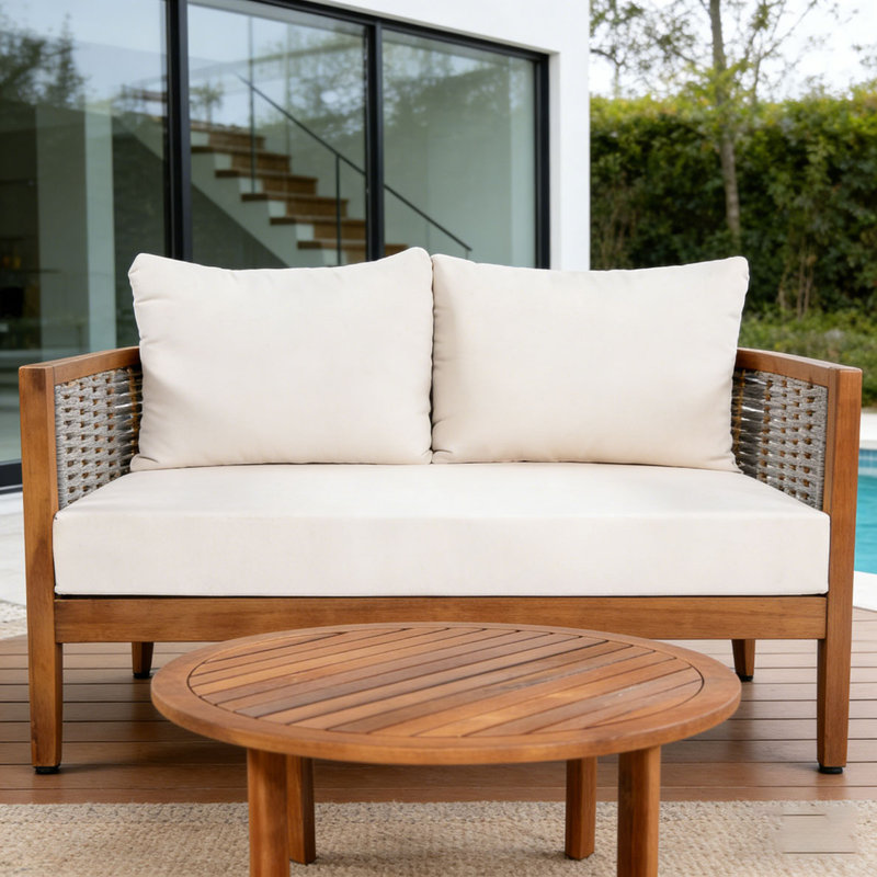 Pieces Acacia Wood Patio Furniture Set
