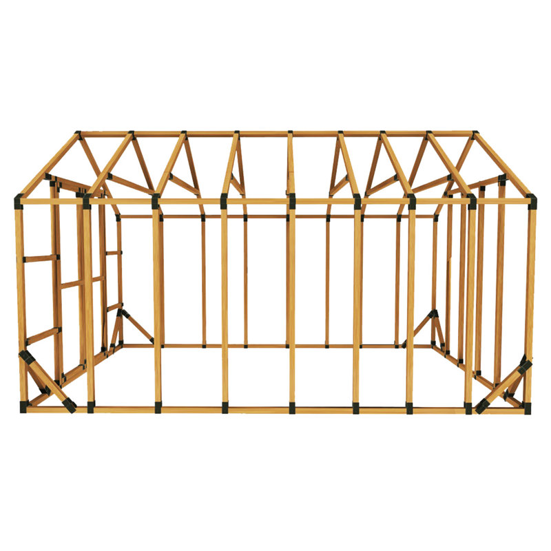 E-Z Frame 10X16 DIY Storage Shed Kit, 10' W x 16' D