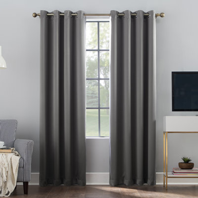 Riley Theatre Grate 100% Blackout Grommet Curtain Panel
