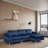 Seph Velvet L-Shaped Sectional-522432564