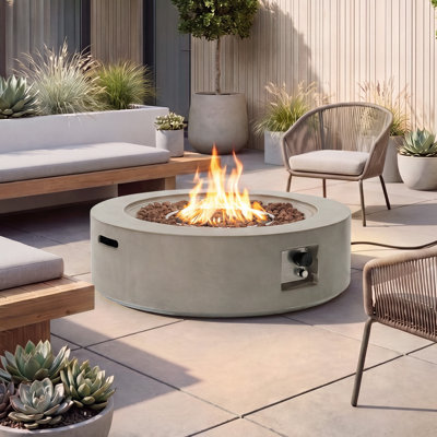Borgia Concrete Propane Fire Pit Table