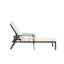 Chaise longue en fonte croisée en aluminium beige avec roulettes réglables, matériau, profondeur du colis: 41,73 po, largeur: 24,41 po, hauteur: 12,99 po, poids des roues: 40,79 lb