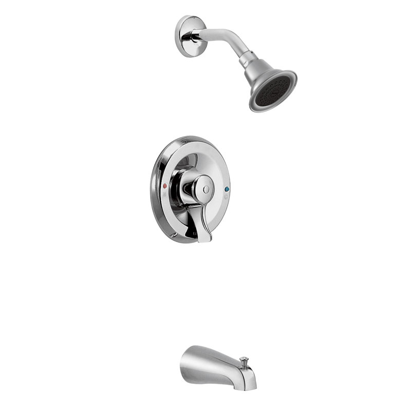 Commercial Tub and Shower Faucet Trim with Lever Handle