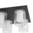 4-light Glass Shade Led Square Flush Mount