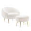 Fauteuil demi-tonneau en velours 29,56 po Jazilynn