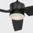 Thibeault Indoor Ceiling Fan with Threaded Downrod, Midnight Black ABS blades and Handheld Remote
