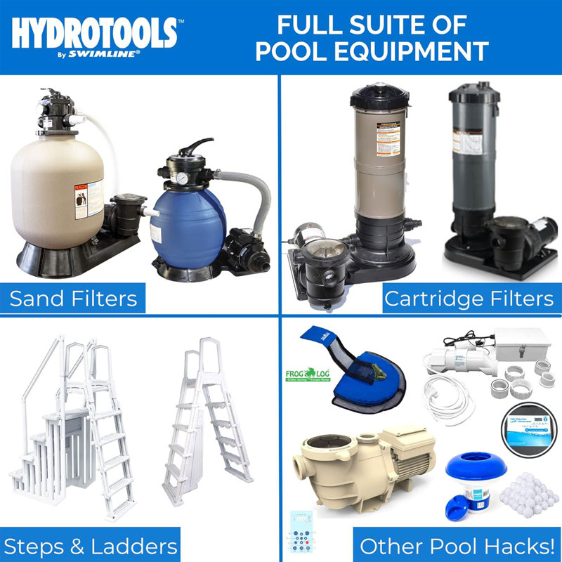 HydroTools Black Thermoplastic 0.3 HP Vertical Discharge Pool Pump