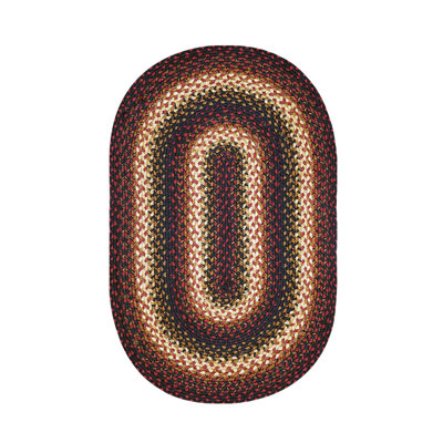 Dakarie Braided Non-Shedding Premium Jute Cranberry/Black/Red Rug