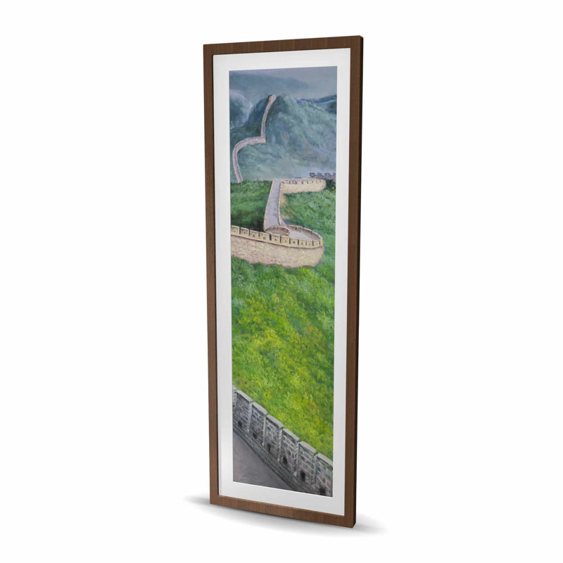 Grande muraille de Chine - reproduction encadrée avec passe-partout vert
