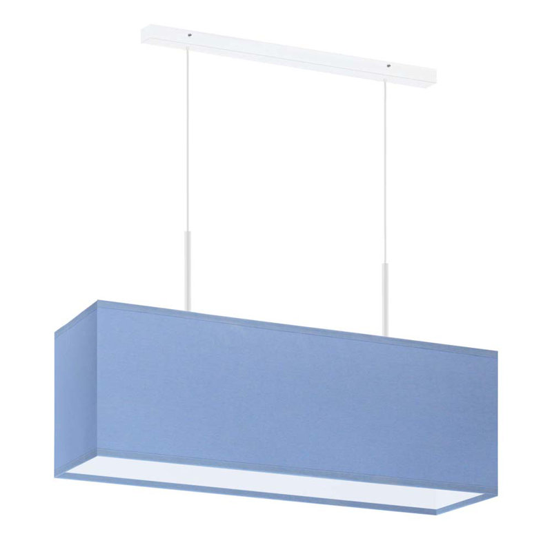 Gener 2 - Light Square/Rectangle Pendant, Chrome, Blue