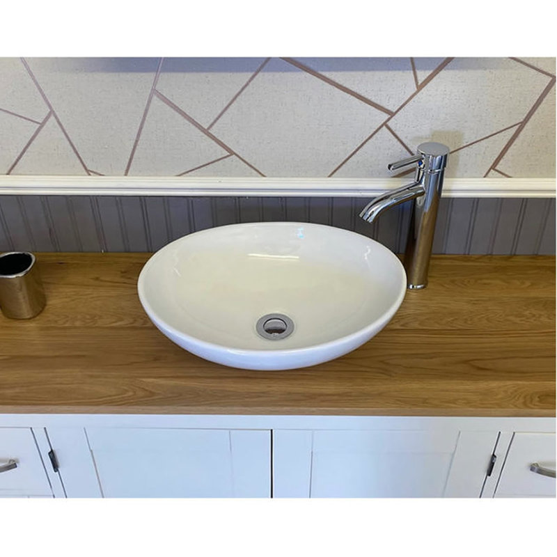 Andujar Solid Beech 1230mm Free-standing Single Vanity Unit with Basin & Faucet
