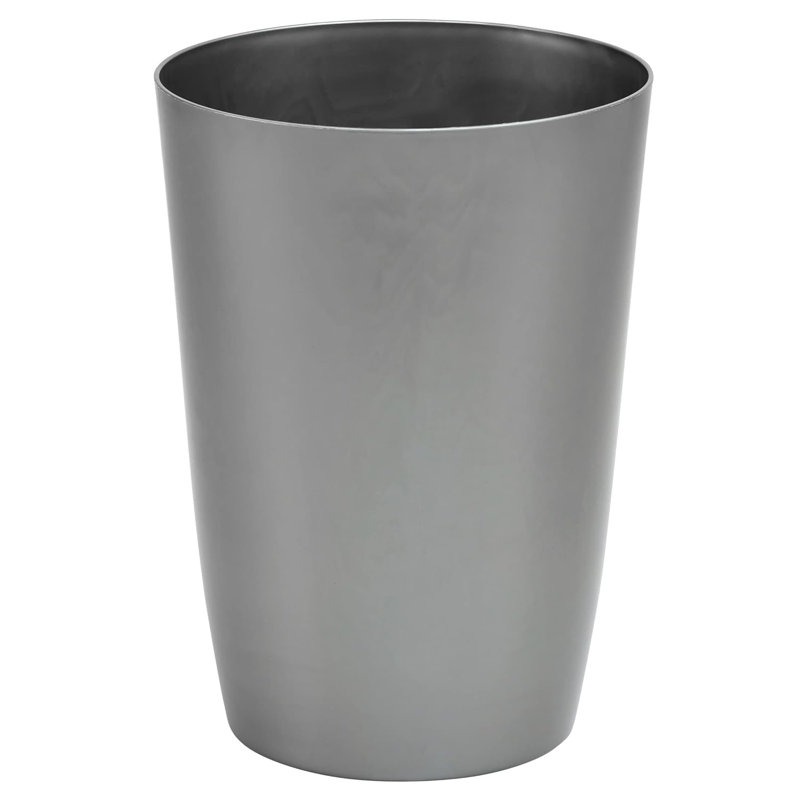 Small Trash Can with Open Top for Compact and Tight Spaces, Silver