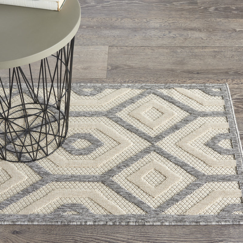 Tapis contemporain gris contemporain, Tapis de couloir 2 pi 2 po x 7 pi 6 po