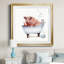 «Farm Tub Pig» - peinture encadrée-1026392860-1026392862