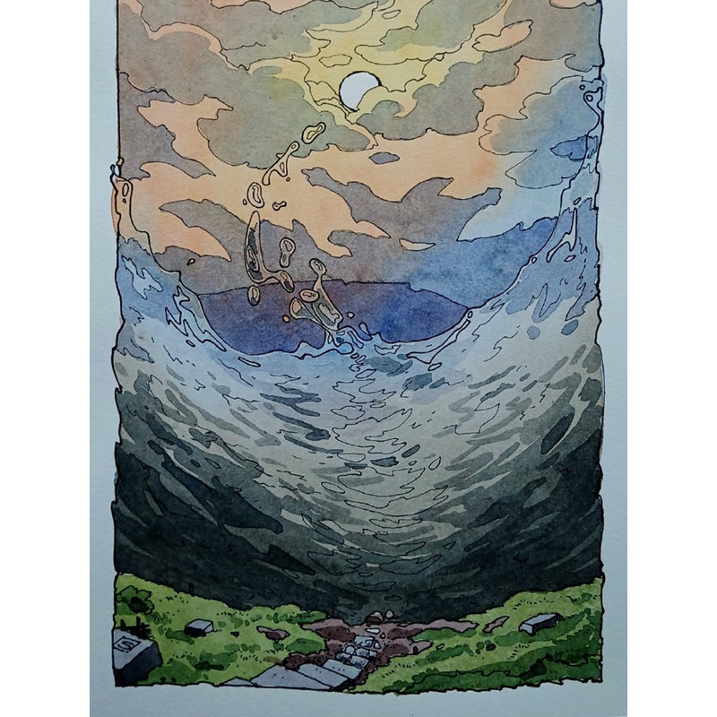 Morphed Scape | Aquarelle sur papier | Par Shubham Sarkar