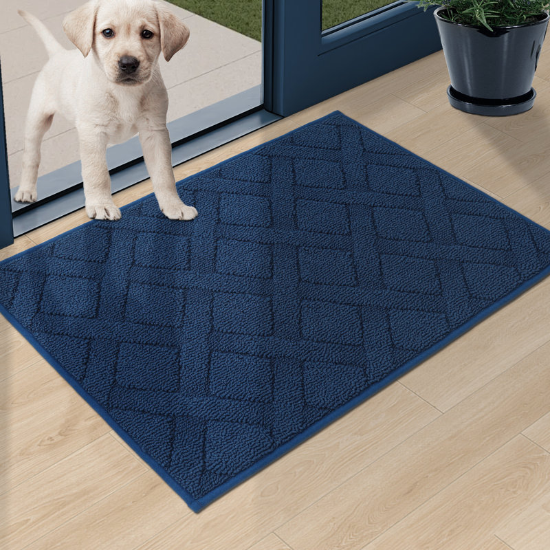 Paillasson Dioselina, L 32 po x L 48 po, Bleu