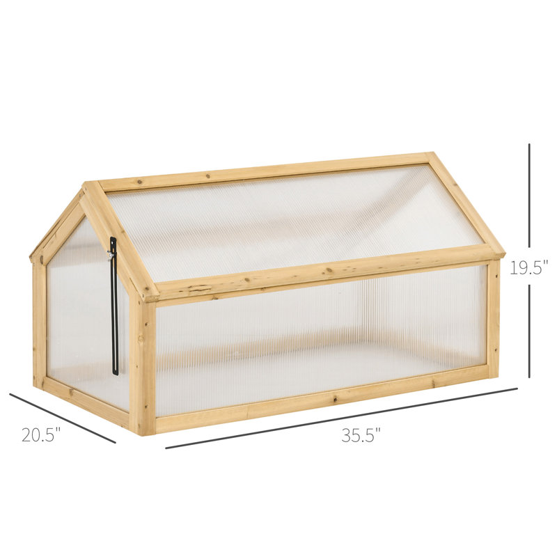 Garden Grow 3 Tier Polycarbonate Wooden Cold Frame Greenhouse Outdoor Shelter | UK