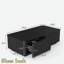 Modern Square Spiral Grain Coffee Table With 2 Drawers-877987525