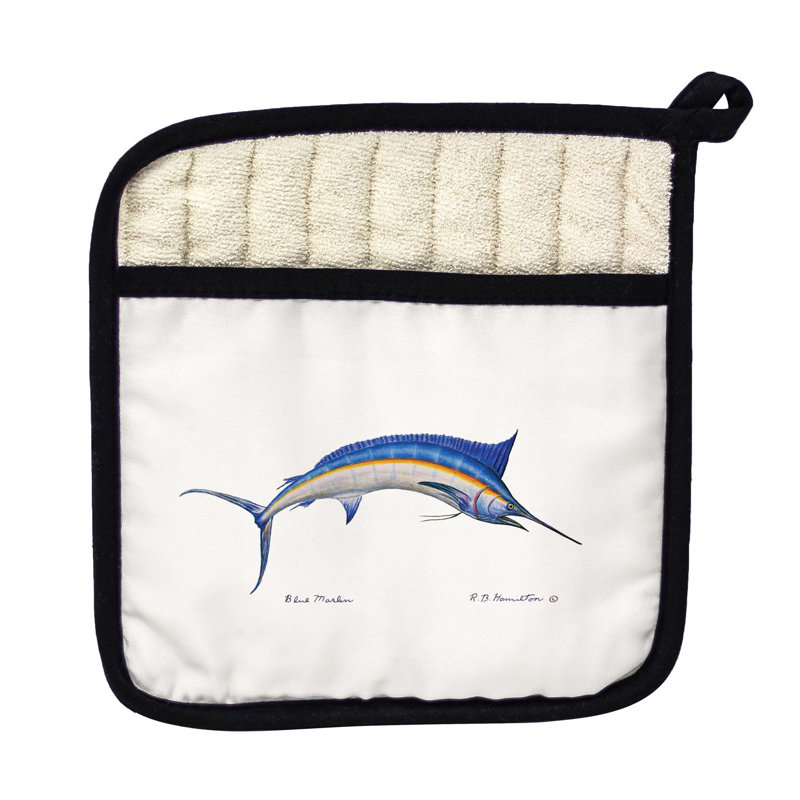 Betsy Drake Interiors Cotton Potholder, White