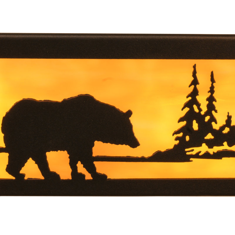 Rustic Lodge 4 - Light Dimmable Bath Bar, Mahogany Bronze