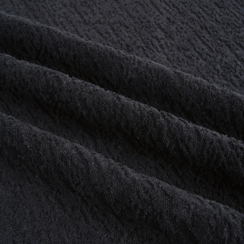 Boneless 65" Chenille Curved Sofa, Black