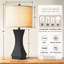 Lampe de table moderne en résine à intensité variable 24,5 po avec port USB-955411312