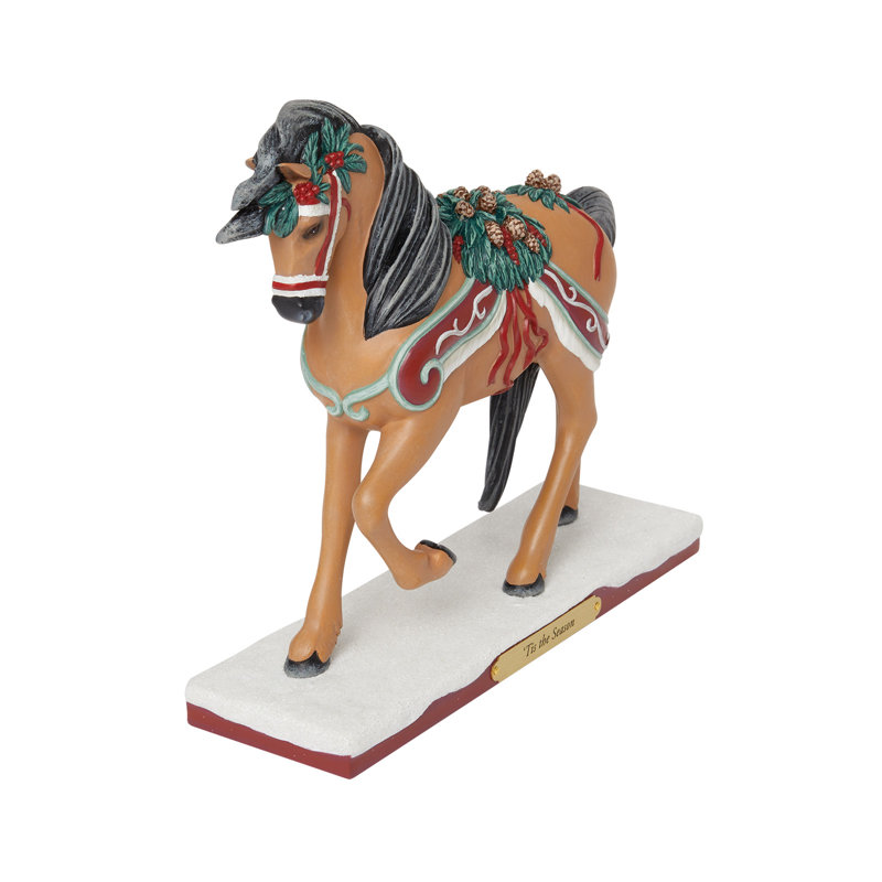 Sentier de poneys peints Tis the Season Christmas Figurine H 7,3 po