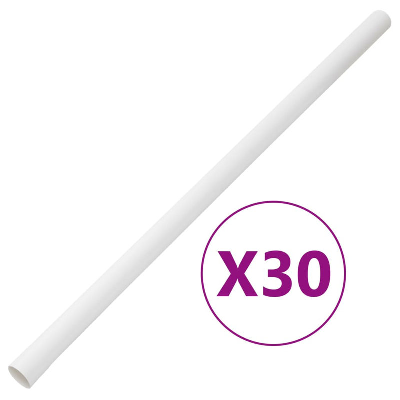 Vidaxl Cable Trunkings Dia. Pvc, 1.2" H x 39.4" W x 1.2" D