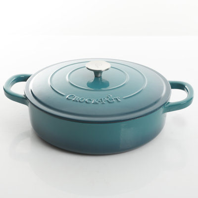 Crock-pot 5 qt. Cast Iron Round Braiser with Lid