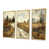 Toile avec cadre flottant or