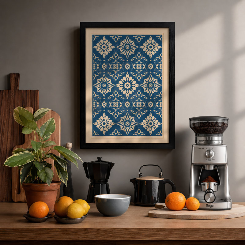 Ornamental Geometry Geometric - Print, A2 - 59.4 x 42.0 cm, Black