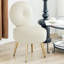 Chaise rembourrée en velours avec tabouret (ensemble de 2)-1786593620