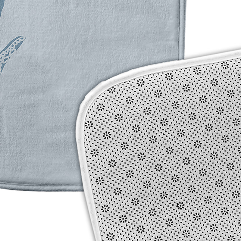 Tapis de bain Shark, L 17 po x L 24 po, Bleu