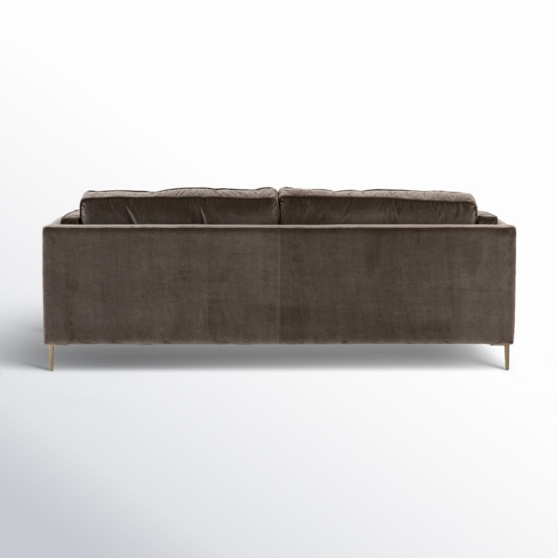 Emery Genuine Leather 84" Square Arm Sofa, Sapphire Birch