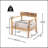 Mallorca Acacia Wood Club Chair Set With Comfortable Seat Cushions For Outdoor Relaxation And Durability