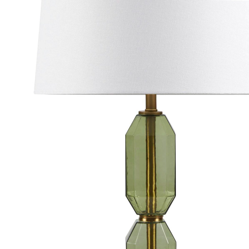 Green Glass Table Lamp Green See Below, Green