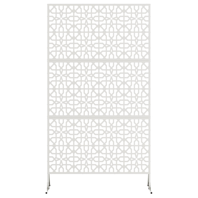Metal Fence Panel Metal Large Pattern Fence Panel, Silver