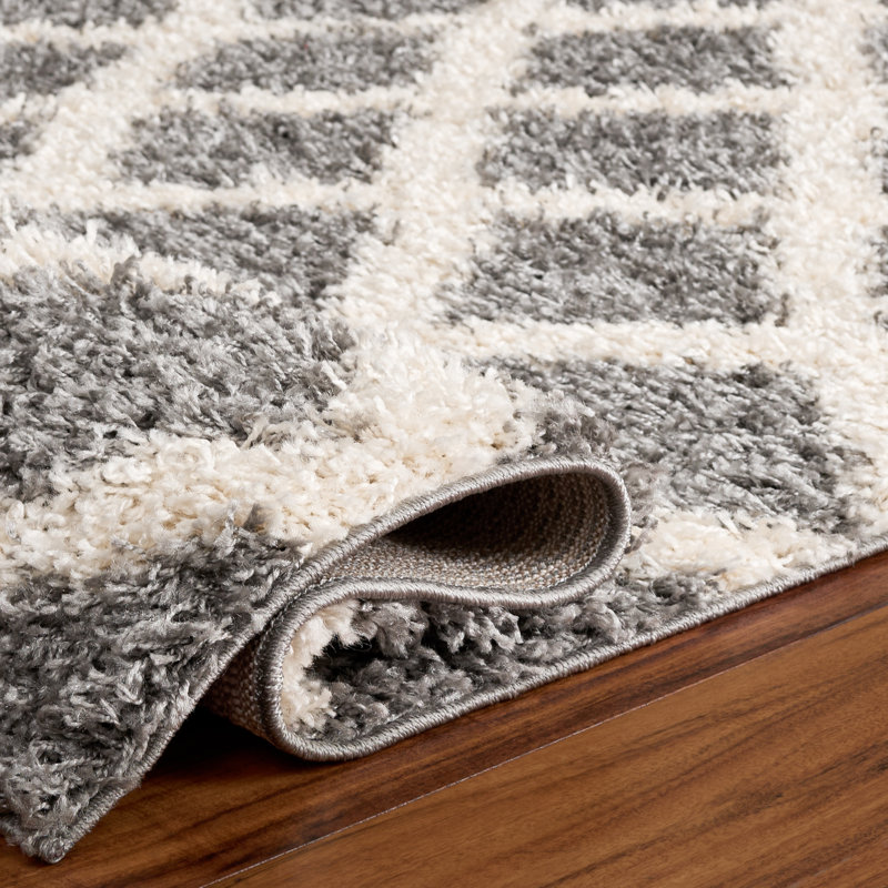 Tapis gris / ivoire Arsheq, Rectangle 10 pi x 14 pi