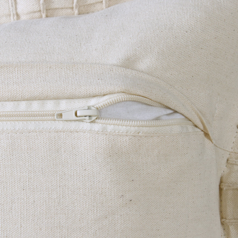 Housse de coussin en coton de couleur unie Vital, Noir, Polyester