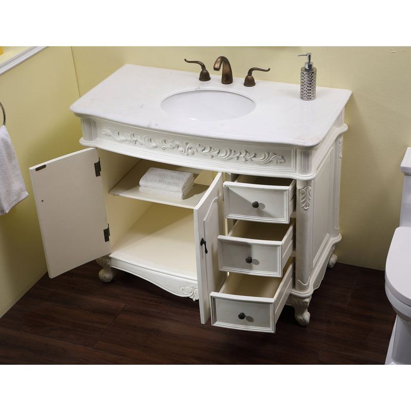 Ensemble de meuble-lavabo simple 42 po Stepan, Blanc antique