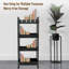 BAOKALER 4-Layer Storage Cart with Wheel, Black