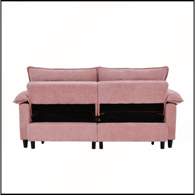 73-Inch Velvet Pull Out Sofa Bed, Convertible Sleeper Couch with Pullout Mattress