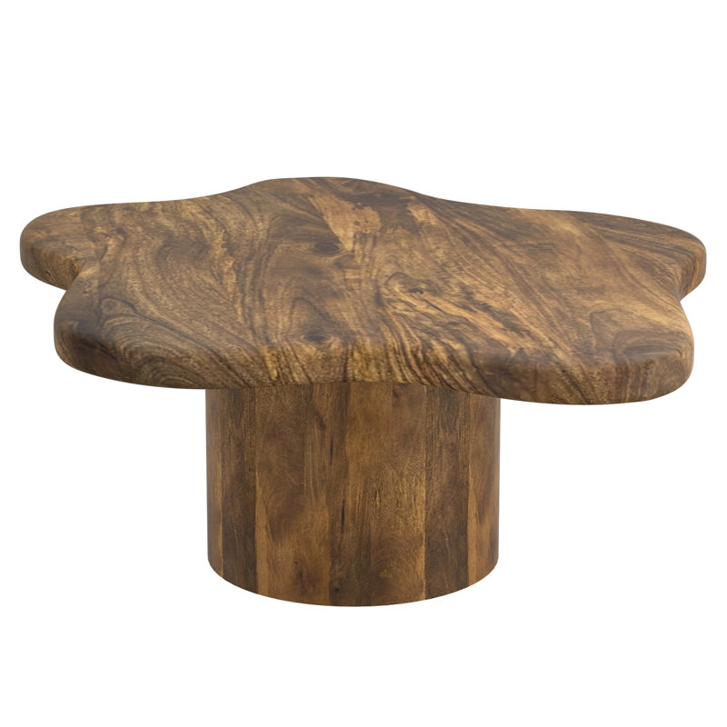 Damonee Solid Wood Single Coffee Table, Walnut, 15.75" H x 35.5" L x 35.5" W 