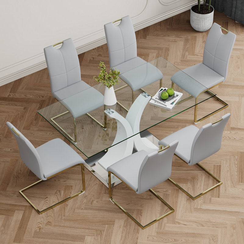 Table en verre de style moderne