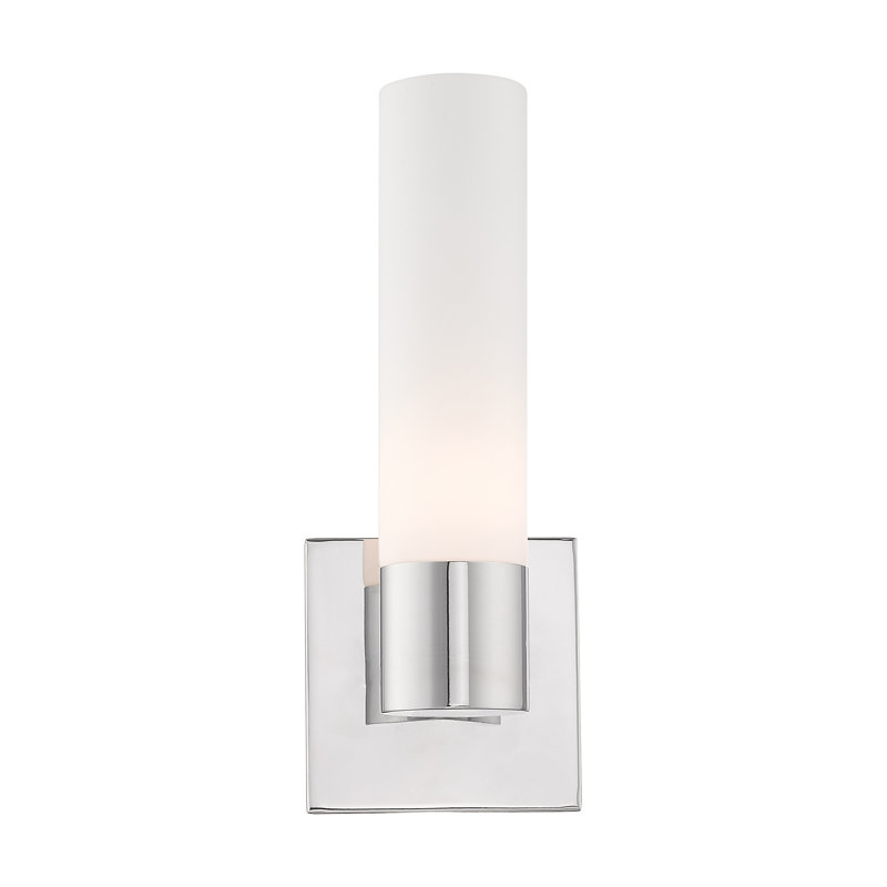 Fulton Steel Armed Sconce, Polished Chrome