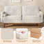 Canapé capitonné 65 po, beige, rembourré moderne Mid-Century 65 po-1086776794