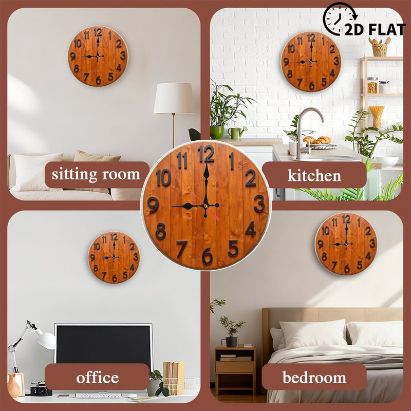 Horloge murale rustique
