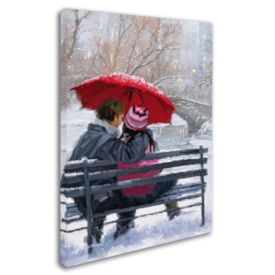 Armand 'Couple on Bench' Print on Canvas
